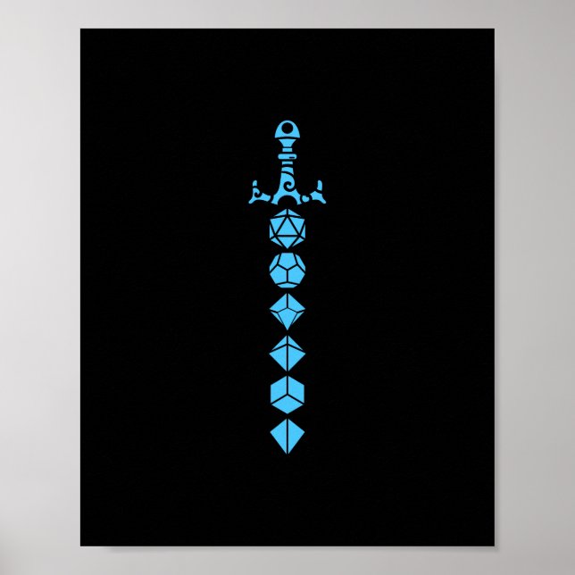 Póster Espada de los dados azules del Paladín (Frente)