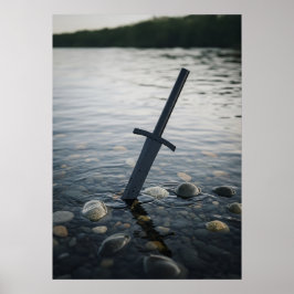Póster Espada en el lago