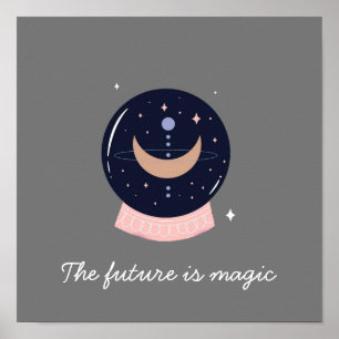 Póster Espada mística de bola de cristal