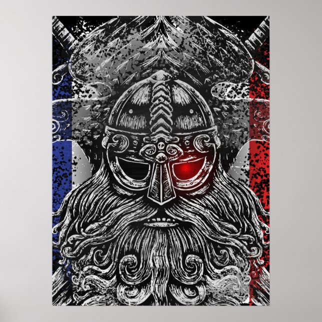 Póster Espadas de cuervos de Odín Mitología vikinga bande (Frente)