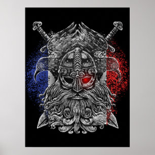 Póster Espadas de Odin ravens Bandera de Viking Mythology