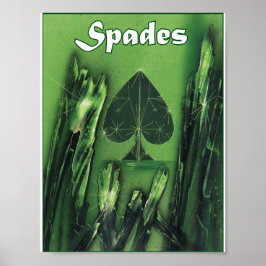 Póster Espadas en negro a verde