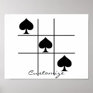 Póster Espadas negras Tic Tac Toe Thunder_Cove