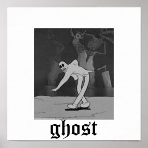 Póster Espalda blanca de betún fantasma