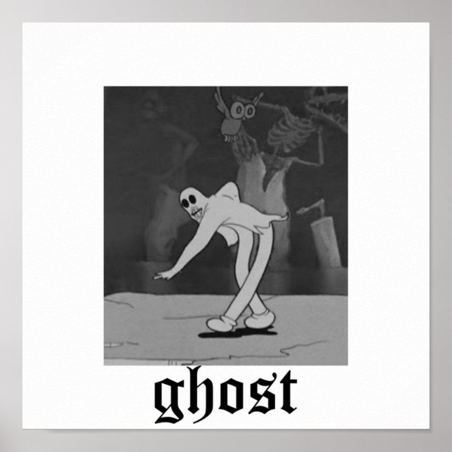 Póster Espalda blanca de betún fantasma (Frente)