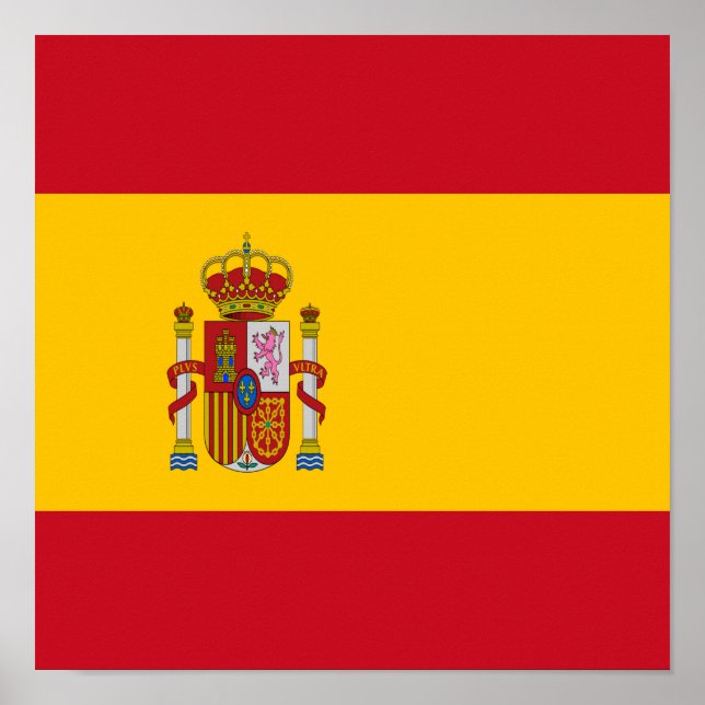 Póster España Bandera País Español Orgullo Etnia Hogar (Frente)