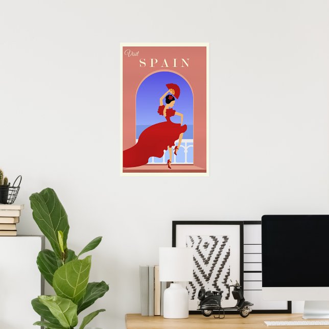Póster España, cartel de viaje a Espana, (Oficina en casa)