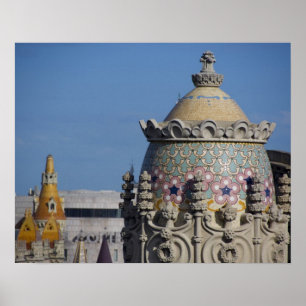 Póster España, Cataluña, Barcelona. Techo de Barcelona