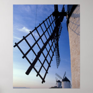 Póster España, Consuegra, molinos de viento Castilla-La M