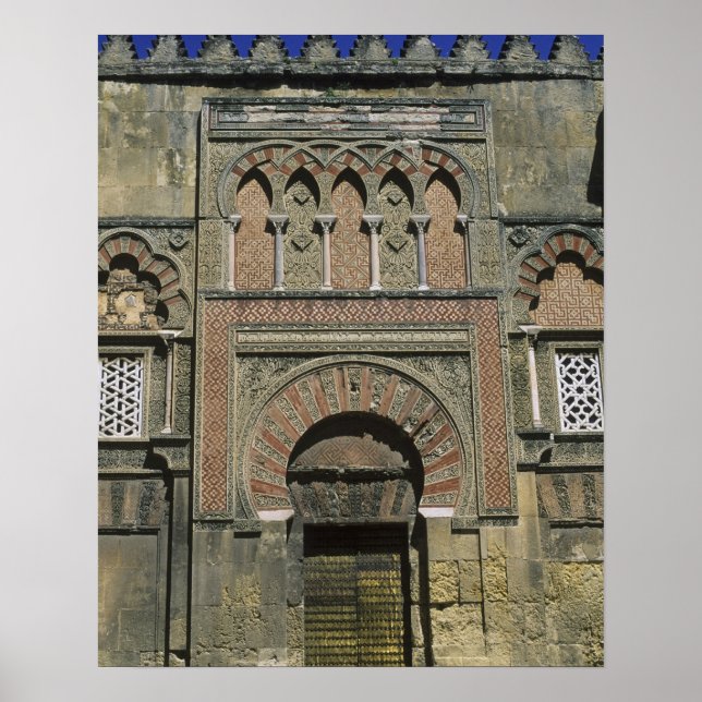 Póster España, Córdoba, mezquita árabe (mezquita). (Frente)