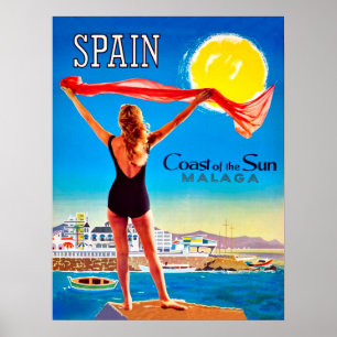 Póster España, Costa del Sol Málaga