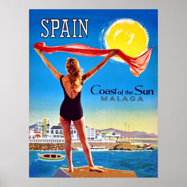 Póster España, Costa del Sol Málaga (Frente)