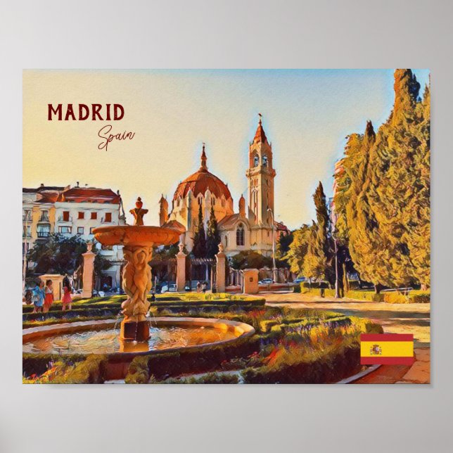 Póster España de Madrid Sueños de viaje (Frente)