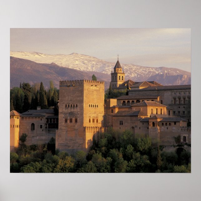 Póster España, Granada, Andalucía La Alhambra, (Frente)