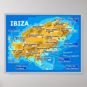 Póster España - Islas Baleares - Ibiza - Eivissa -