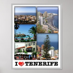 Póster España - Islas Canarias - Tenerife - I Love -