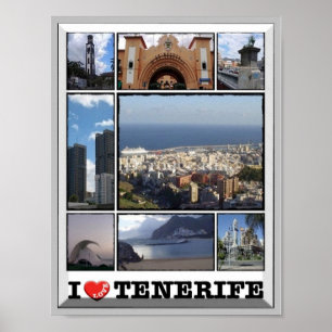 Póster España - Islas Canarias - Tenerife - I Love -