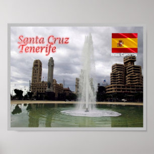 Póster España - Islas Canarias - Tenerife - Santa Cruz