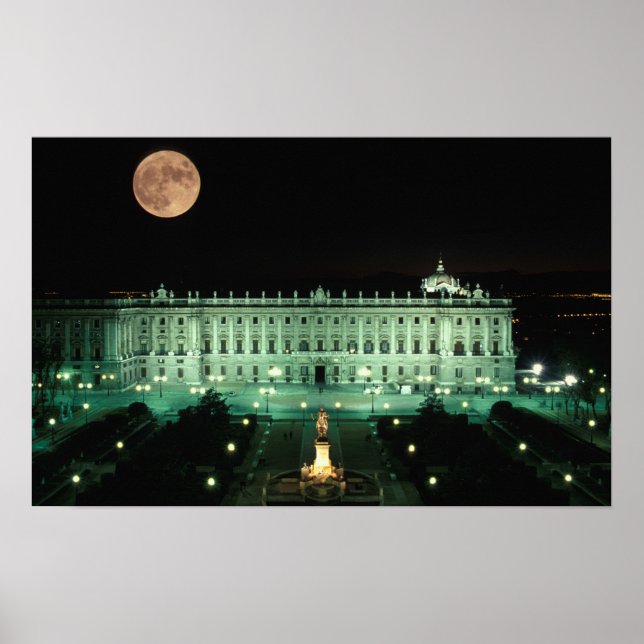 Póster España, Madrid, Palacio Real y Plaza de (Frente)