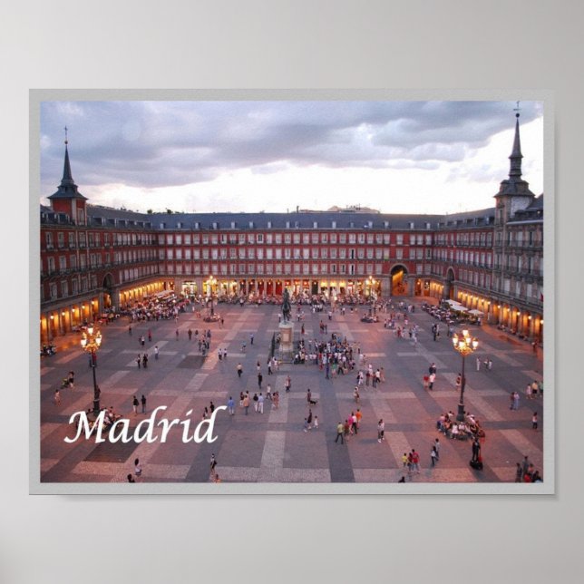 Póster España - Madrid - Plaza Mayor - (Frente)