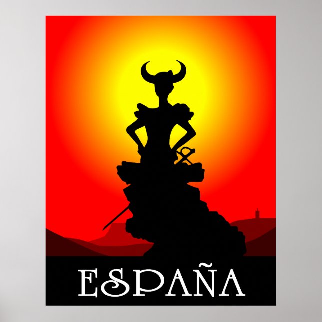 Póster España poster imprimir sevillana toro (Frente)