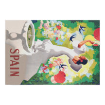 España Senorita Birds Flowers Fiesta Garden