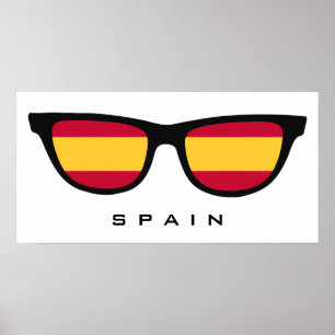 Póster España sombras personalizado poster de texto y col
