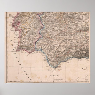 Póster España suroeste y Portugal