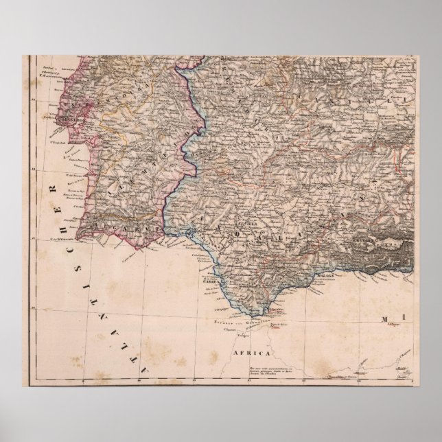 Póster España suroeste y Portugal (Frente)