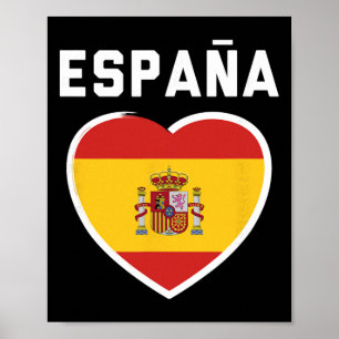 Póster España Y Espana - Fútbol Y Jersey De La Bandera De