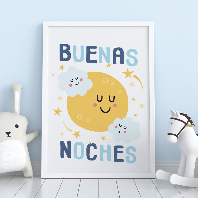 Poster español: Feliz luna y estrellas de arte de  (Subido por el creador)