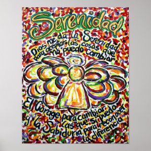 Póster Español Serenity Prayer Angel Art Print Poster