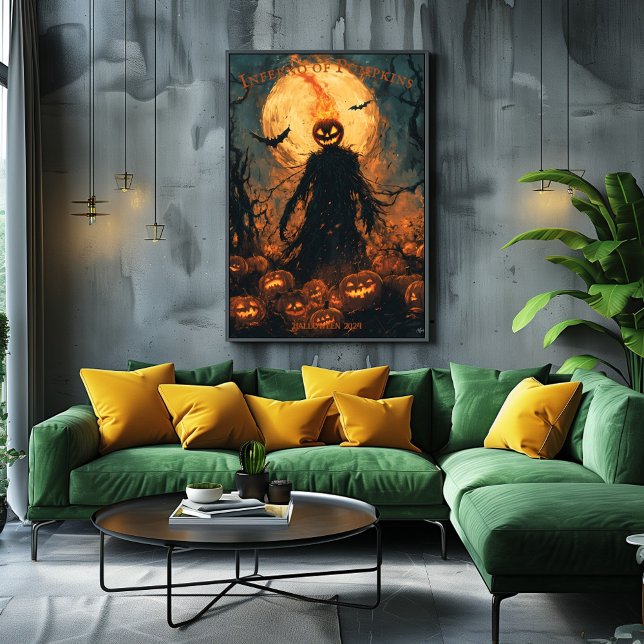 Póster Espantapájaros de Halloween Jack con Cabeza de Cal (Subido por el creador)