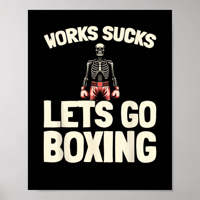 Póster Esparrando de boxeo - Boxeador luchador de guantes (Frente)