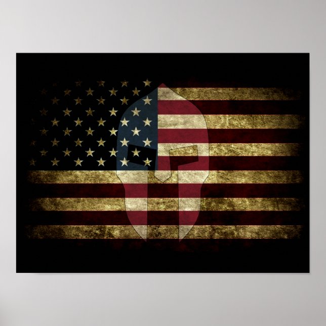 Póster Espartano americano (Frente)
