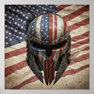 Póster Espartano americano