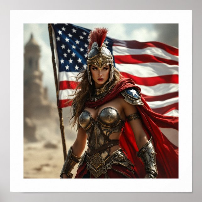 Póster Espartano americano (Frente)