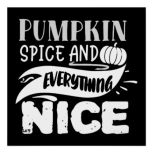 Póster ESPECIA DE CALABAZA Y TODO divertido día de acción