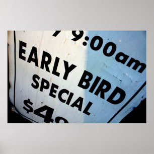 Póster Especial de pájaro temprano