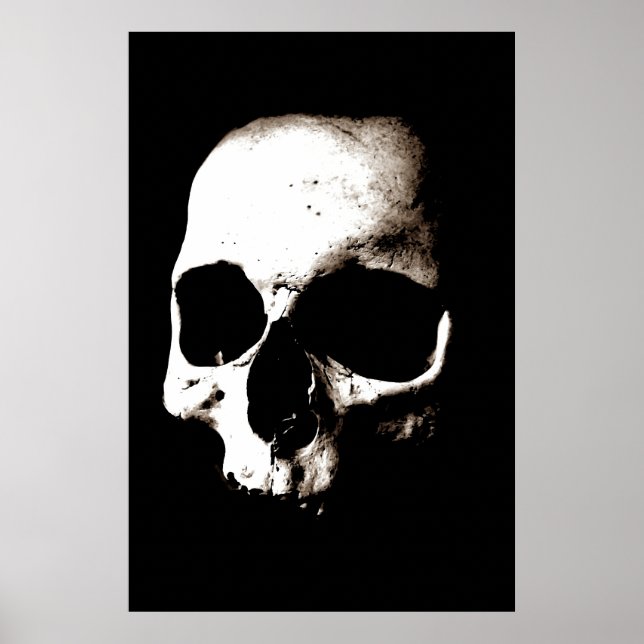 Póster Especial único de Skull Pop Art Sepia (Frente)