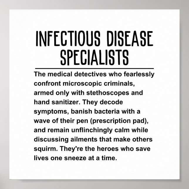 Póster Especialista en enfermedades infecciosas (Frente)