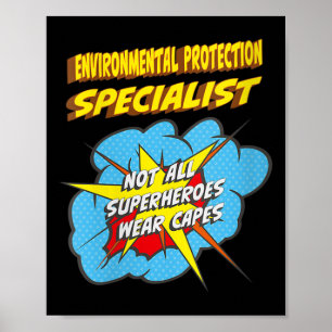Póster Especialista en protección ambiental femenino dive