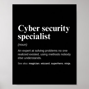 Póster Especialista en seguridad cibernética divertido tr