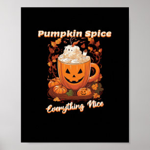 Póster Especias de calabaza todo Café de especias de cala