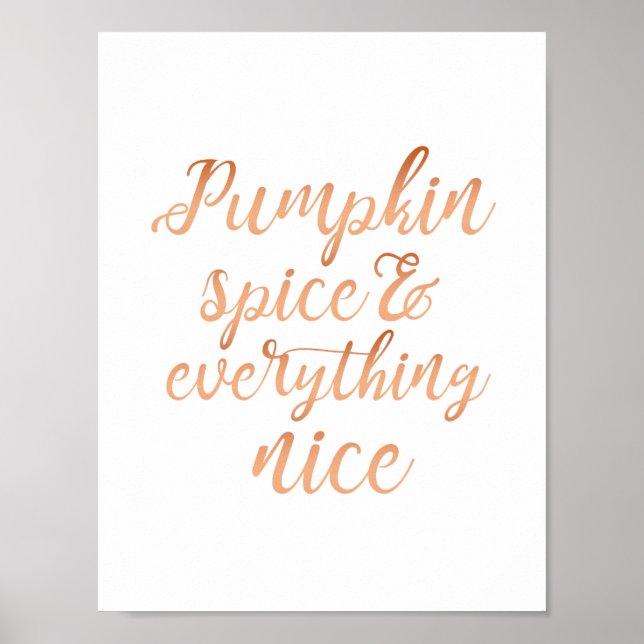 Póster Especias de calabaza y todo lo bueno (Frente)