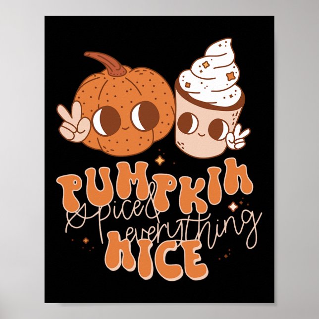 Póster Especias De Calabaza Y Todo Lo Bueno Temporada De  (Frente)