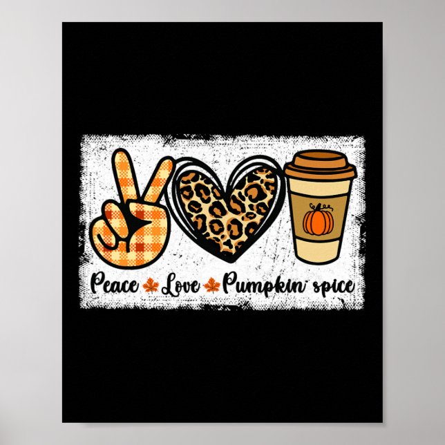Póster Especie de calabaza de amor por la paz (Frente)
