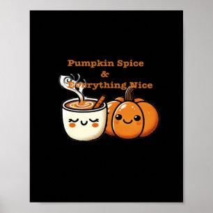 Póster Especie de calabaza y todo bueno - Caída del otoño
