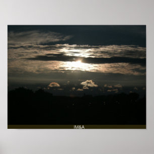 Póster Espectacular cielo atardecer