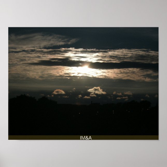 Póster Espectacular cielo atardecer (Frente)